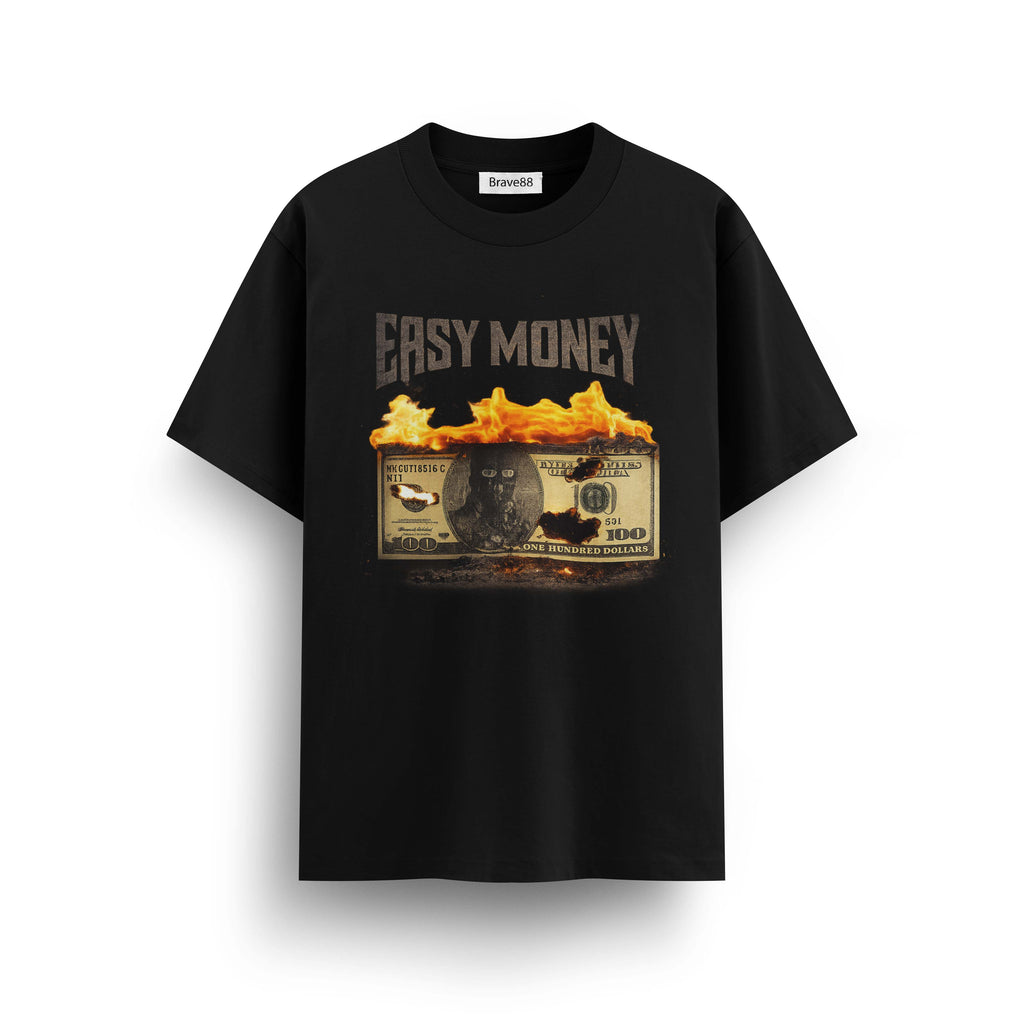 Мъжка овърсайз тениска Retro Hustle – streetwear  | Brave88