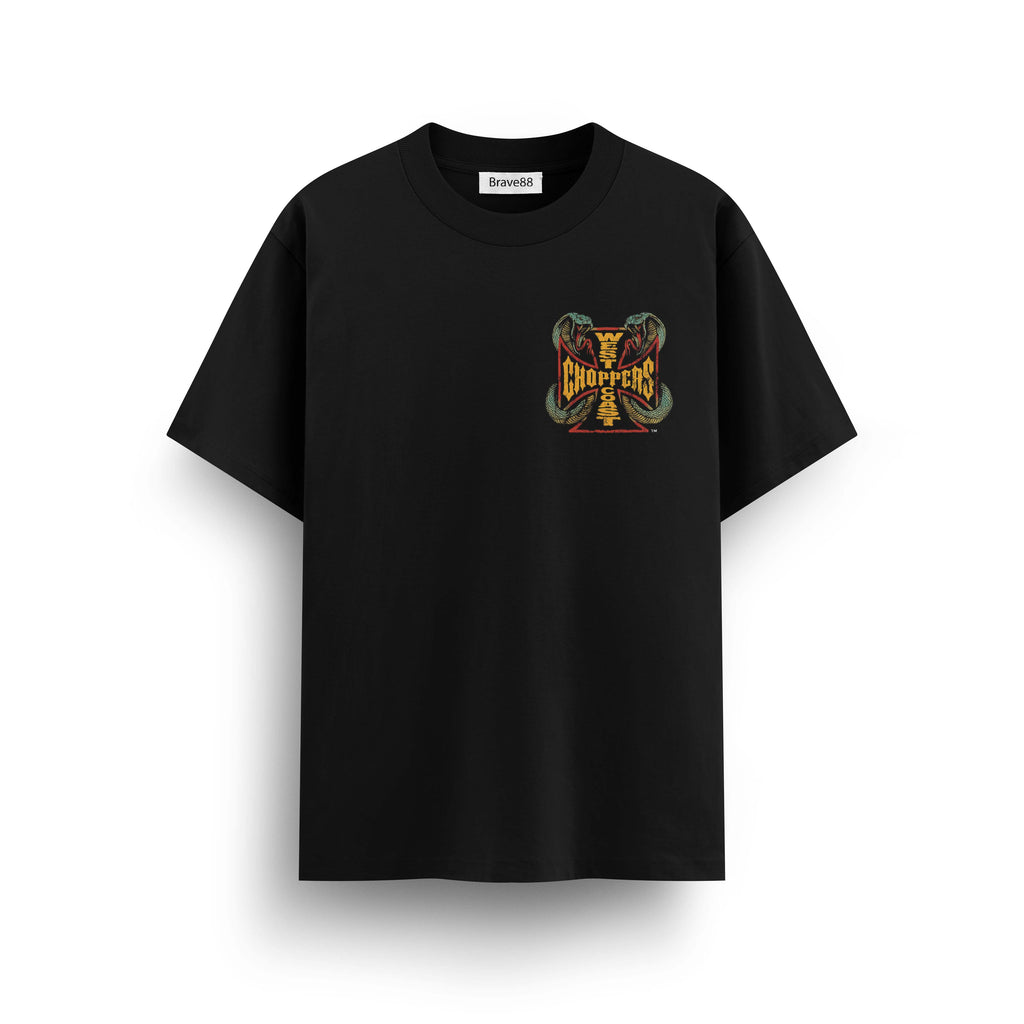 Мъжка овърсайз тениска Viper Cross – streetwear  | Brave88
