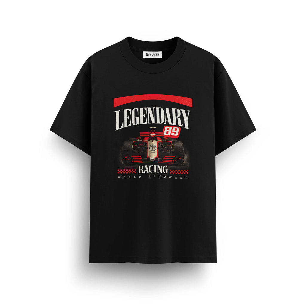 Мъжка овърсайз тениска Legendary Racing – streetwear  | Brave88