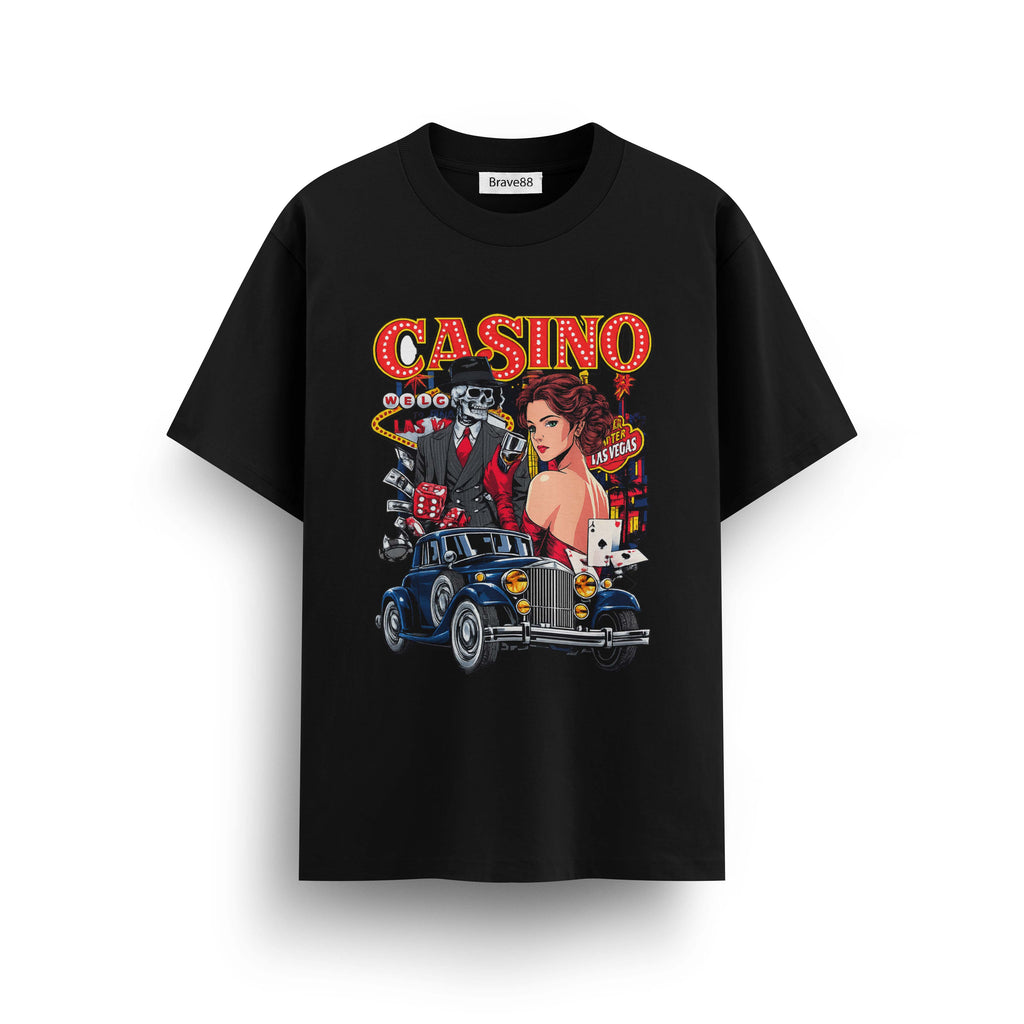 Мъжка овърсайз тениска Retro Americana – streetwear  | Brave88