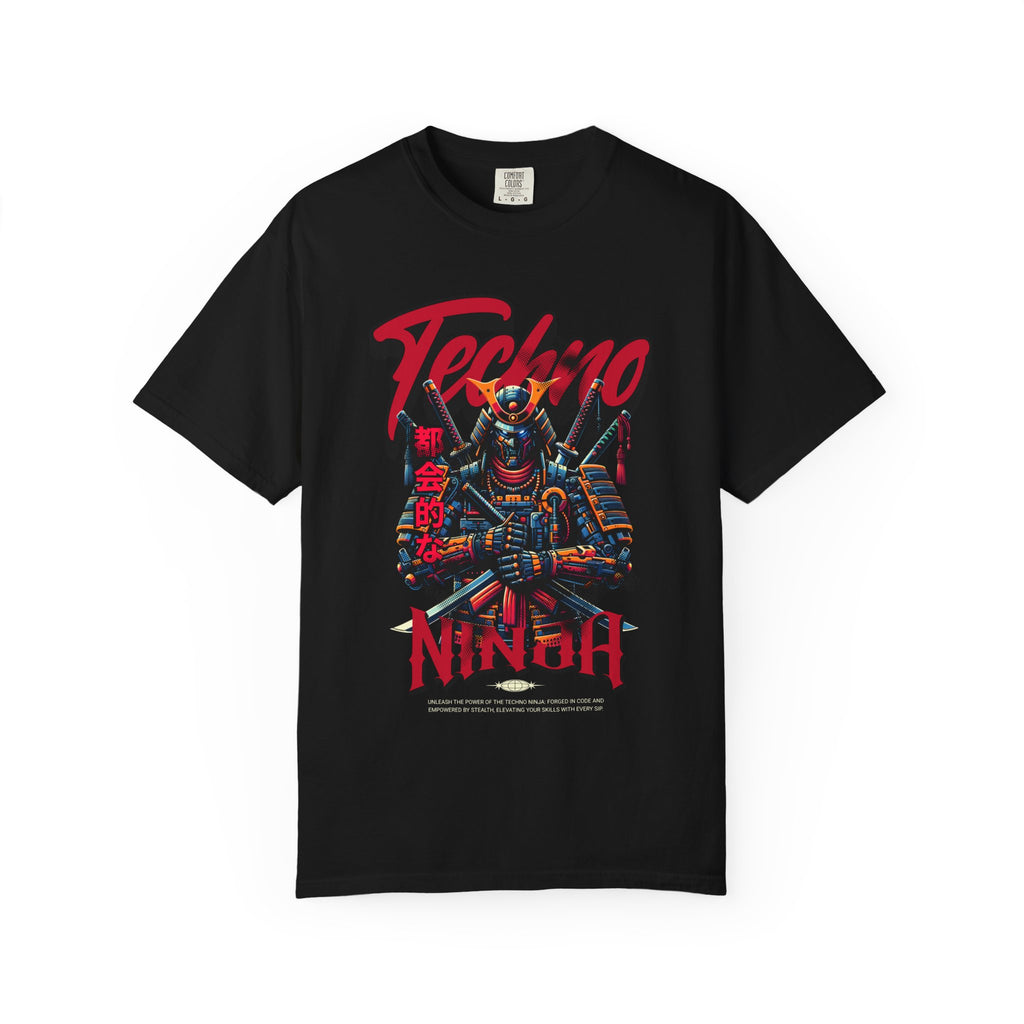 Мъжка овърсайз тениска Techno Ninja с streetwear принт | Brave88