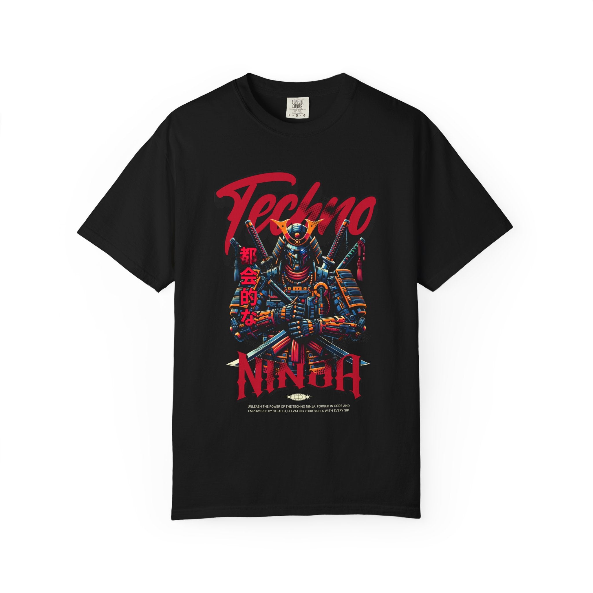 Мъжка овърсайз тениска Techno Ninja с streetwear принт | Brave88