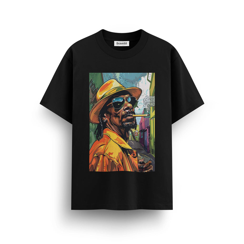 Мъжка овърсайз тениска BRAVE – SNOOP D streetwear  | Brave88
