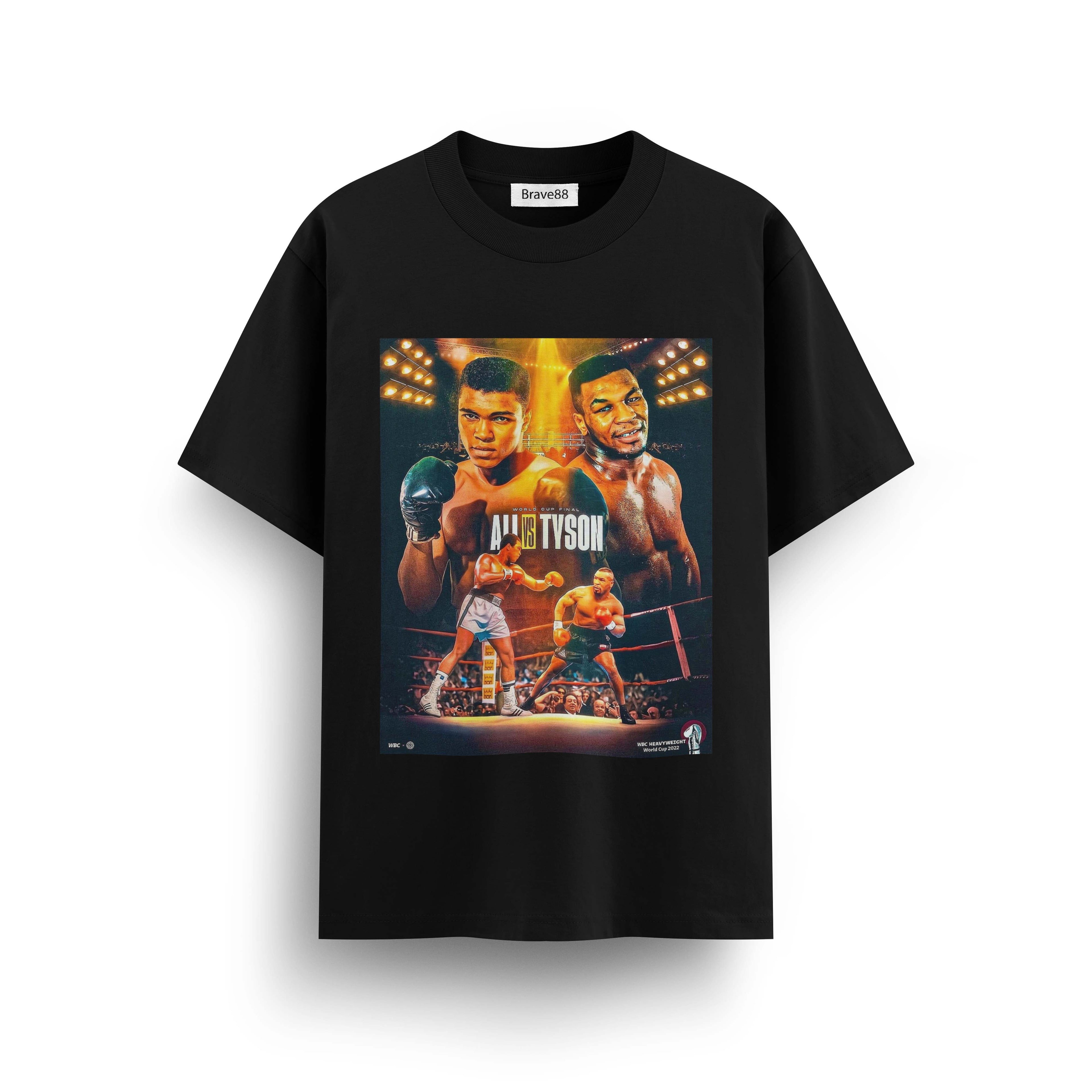 Мъжка овърсайз тениска BRAVE – Ali vs Tyson Boxing Legends streetwear  | Brave88