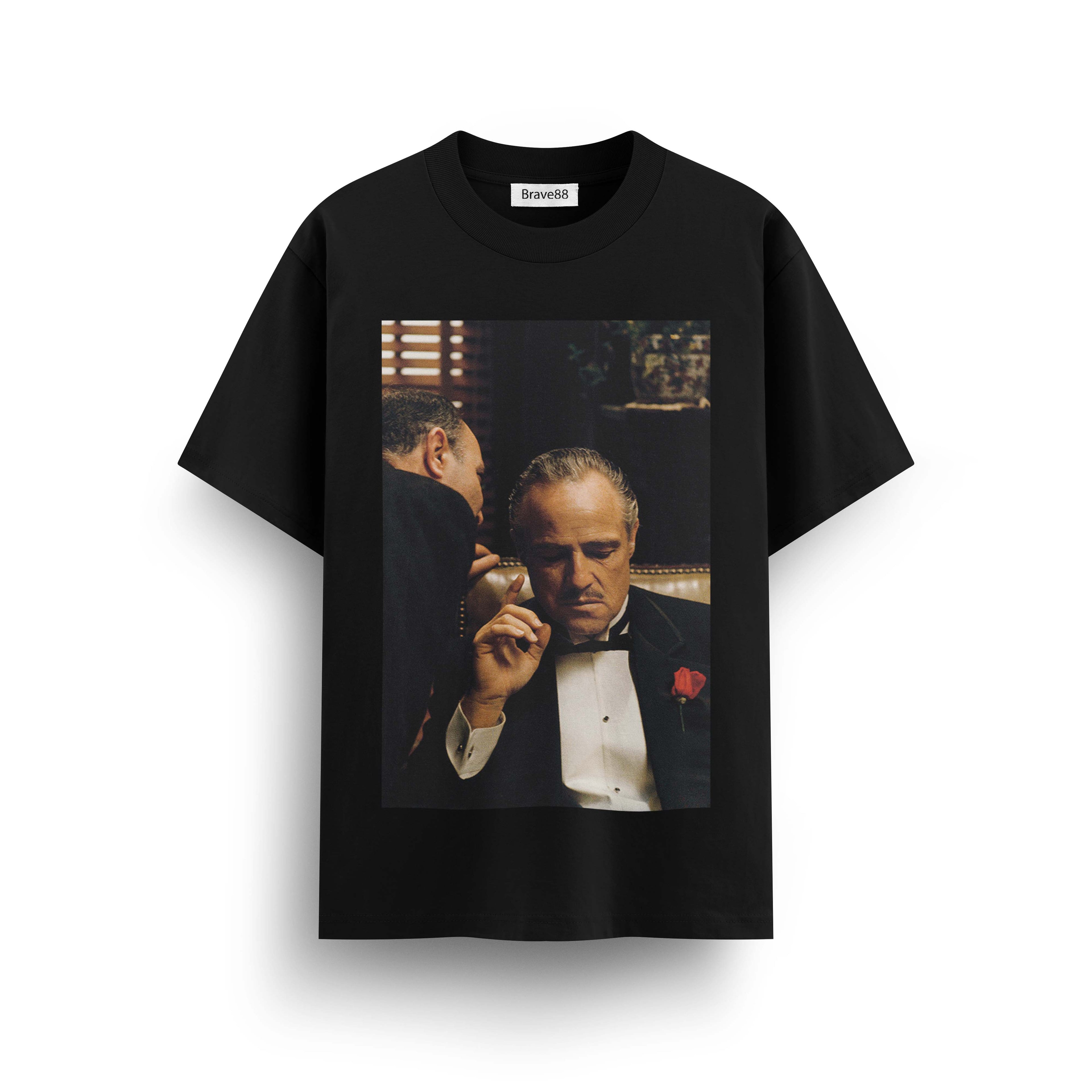 Мъжка овърсайз тениска BRAVE – Classic Godfather Vintage streetwear  | Brave88