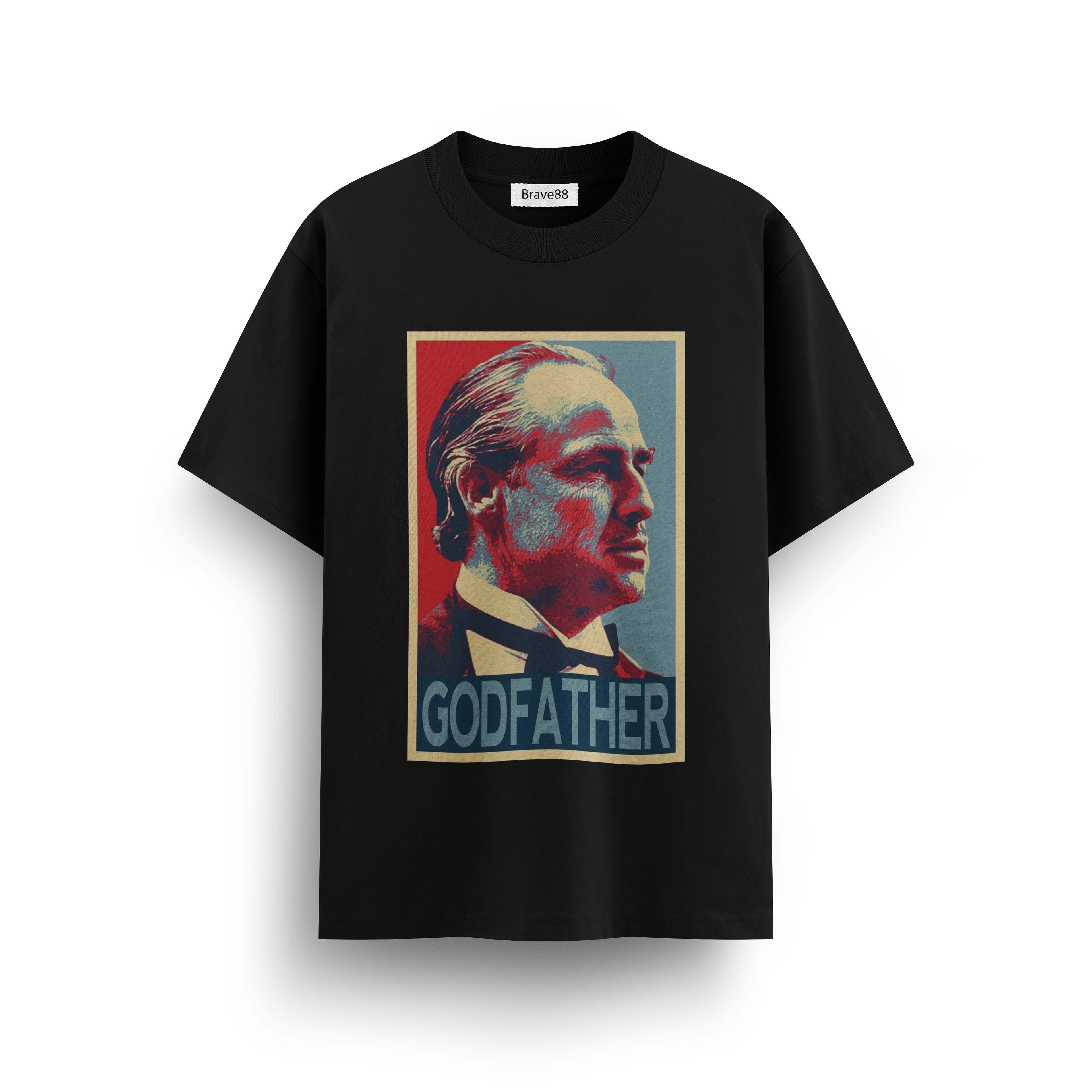 Мъжка овърсайз тениска BRAVE – Vintage Godfather 2 streetwear  | Brave88