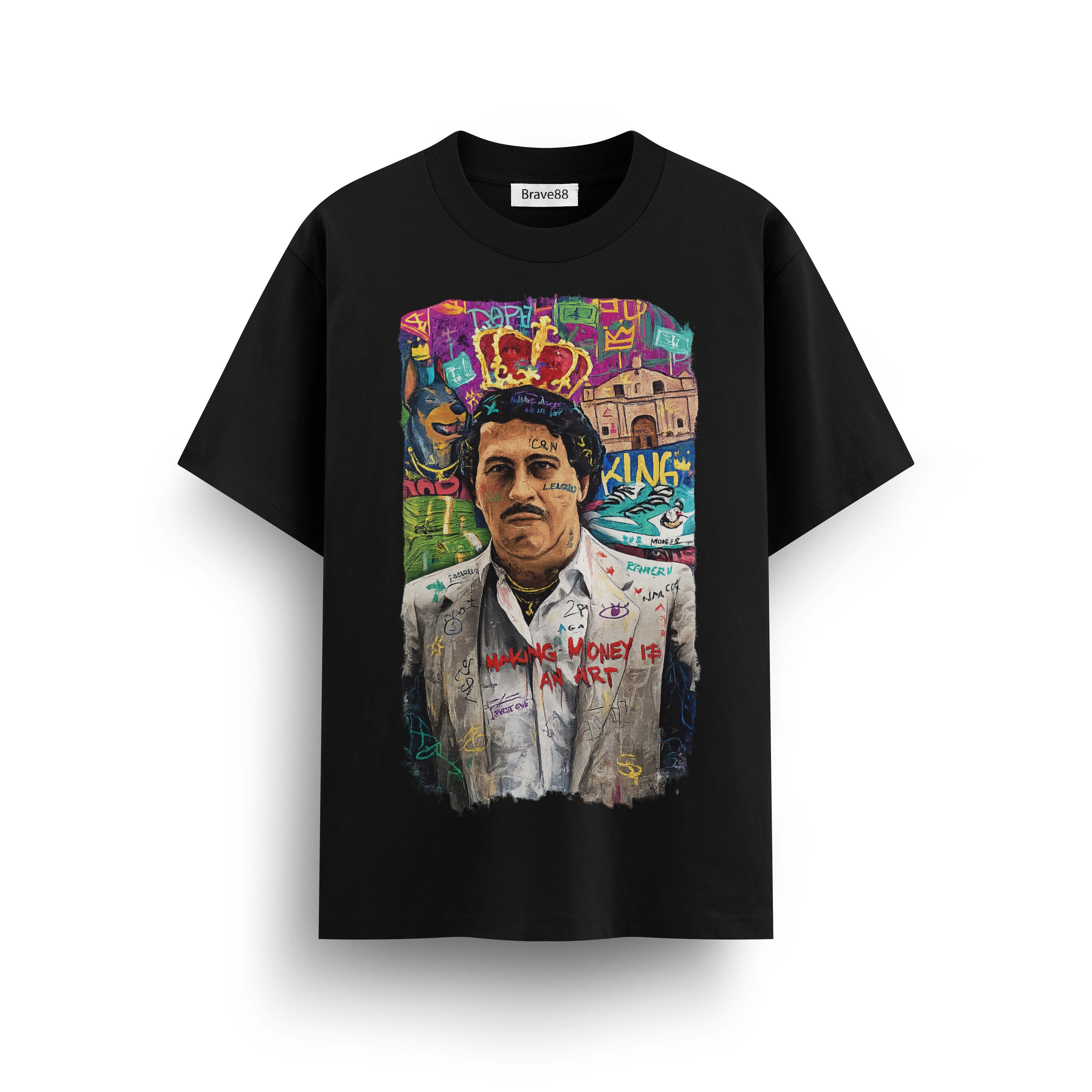 Мъжка овърсайз тениска BRAVE – Pablo Art streetwear  | Brave88