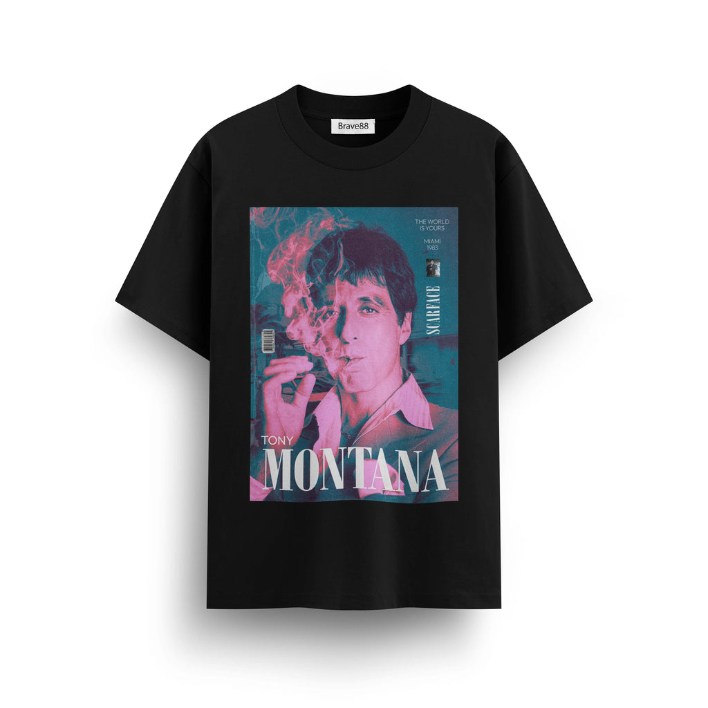 Мъжка овърсайз тениска BRAVE – The World Is Yours streetwear  | Brave88