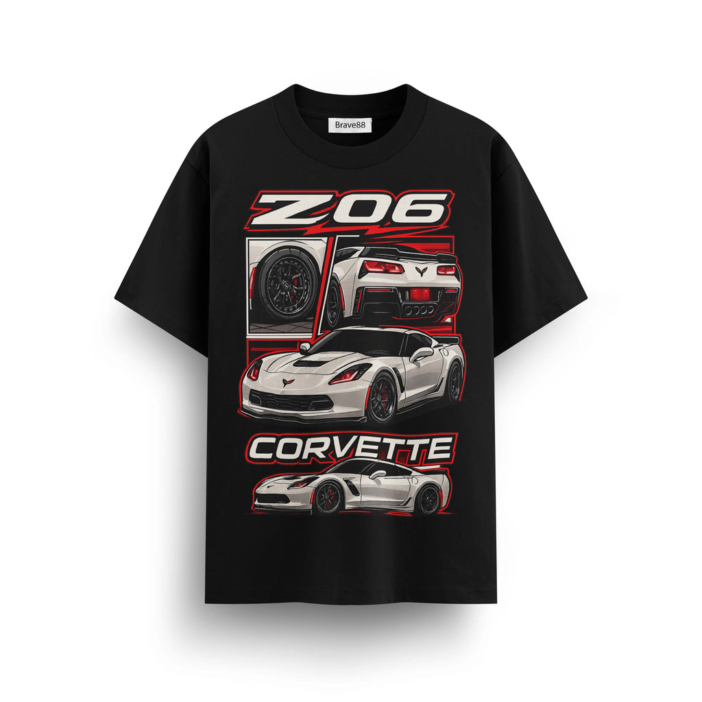 Мъжка овърсайз тениска V8  Racing  – streetwear  | Brave88