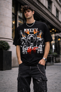 Мъжка овърсайз тениска  Dog Gang с streetwear принт | Brave88