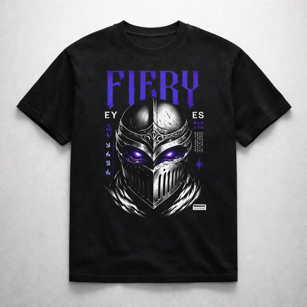 Мъжка овърсайз тениска Fiery Eyes | Brave88