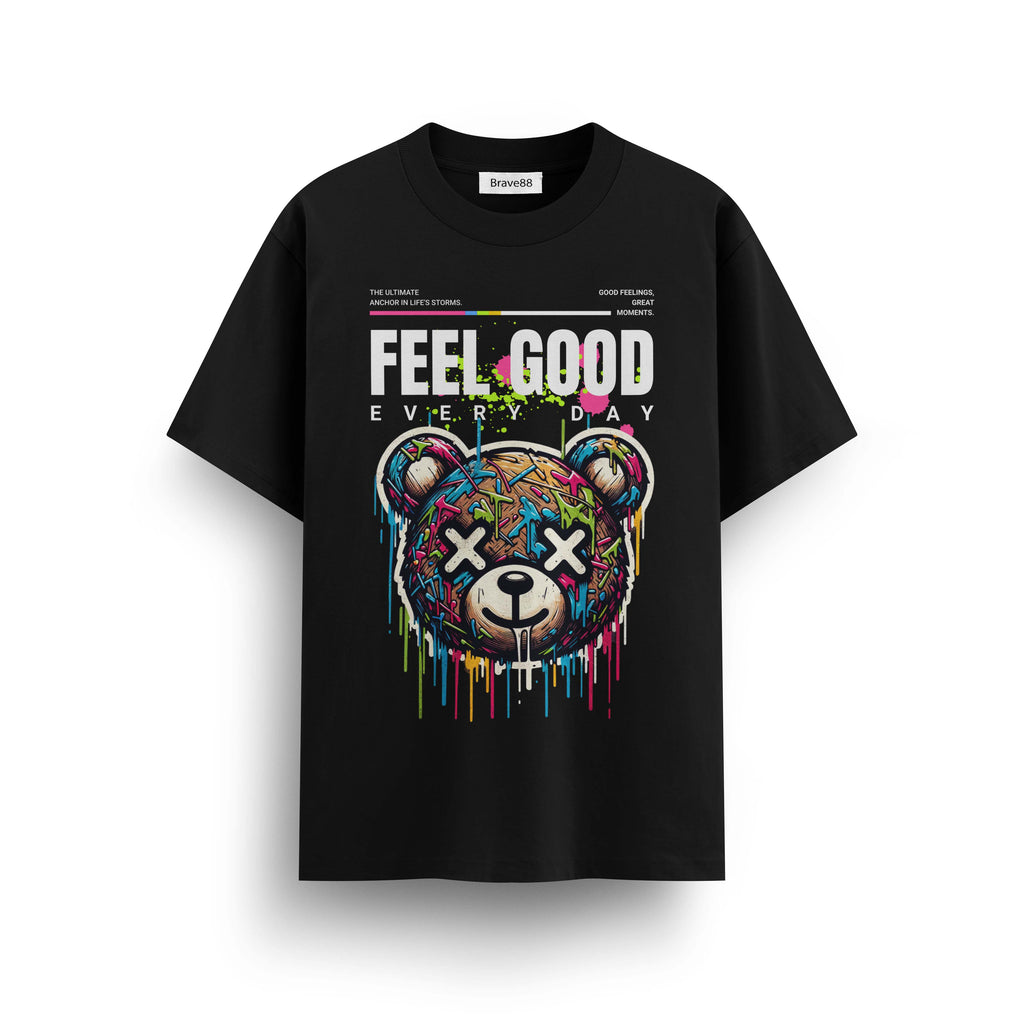 Мъжка овърсайз тениска Feel Good Every Day | Brave88