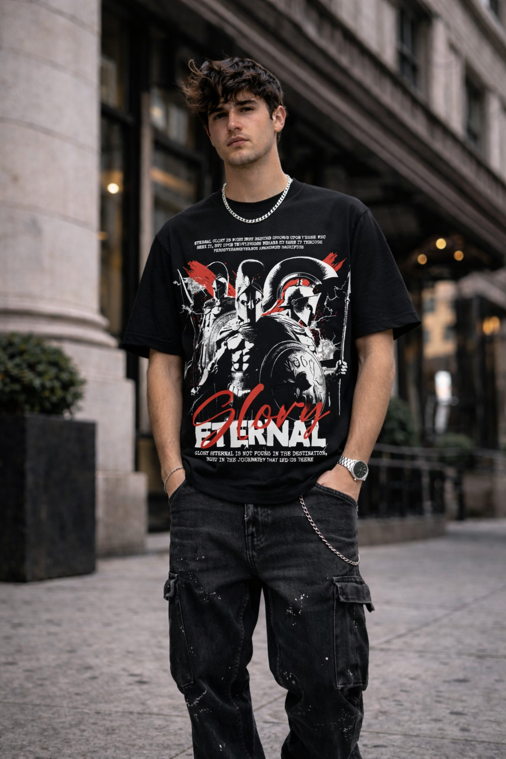 Мъжка овърсайз тениска Glory Eternal | Brave88