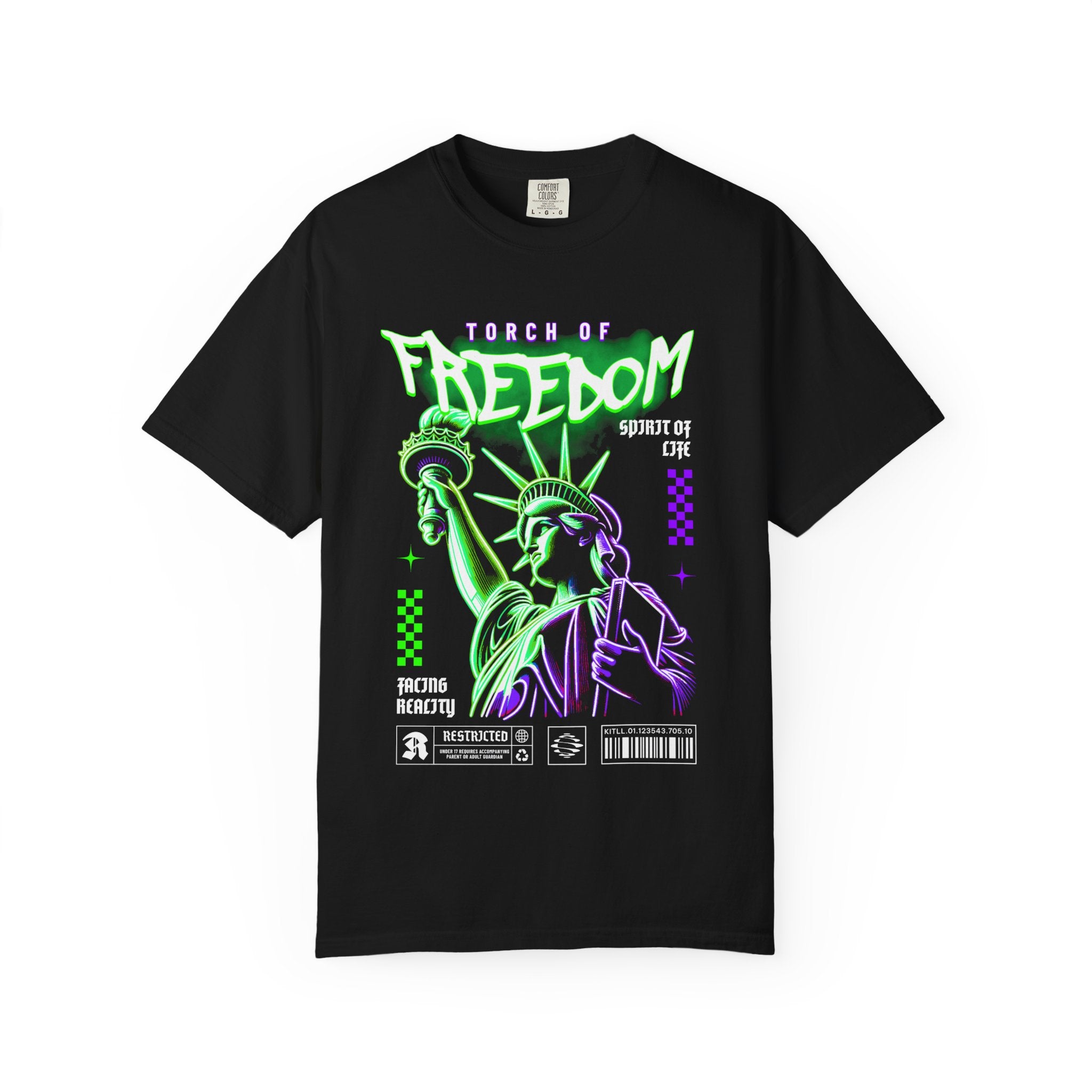 Мъжка овърсайз тениска Torch Of Freedom– streetwear  | Brave88