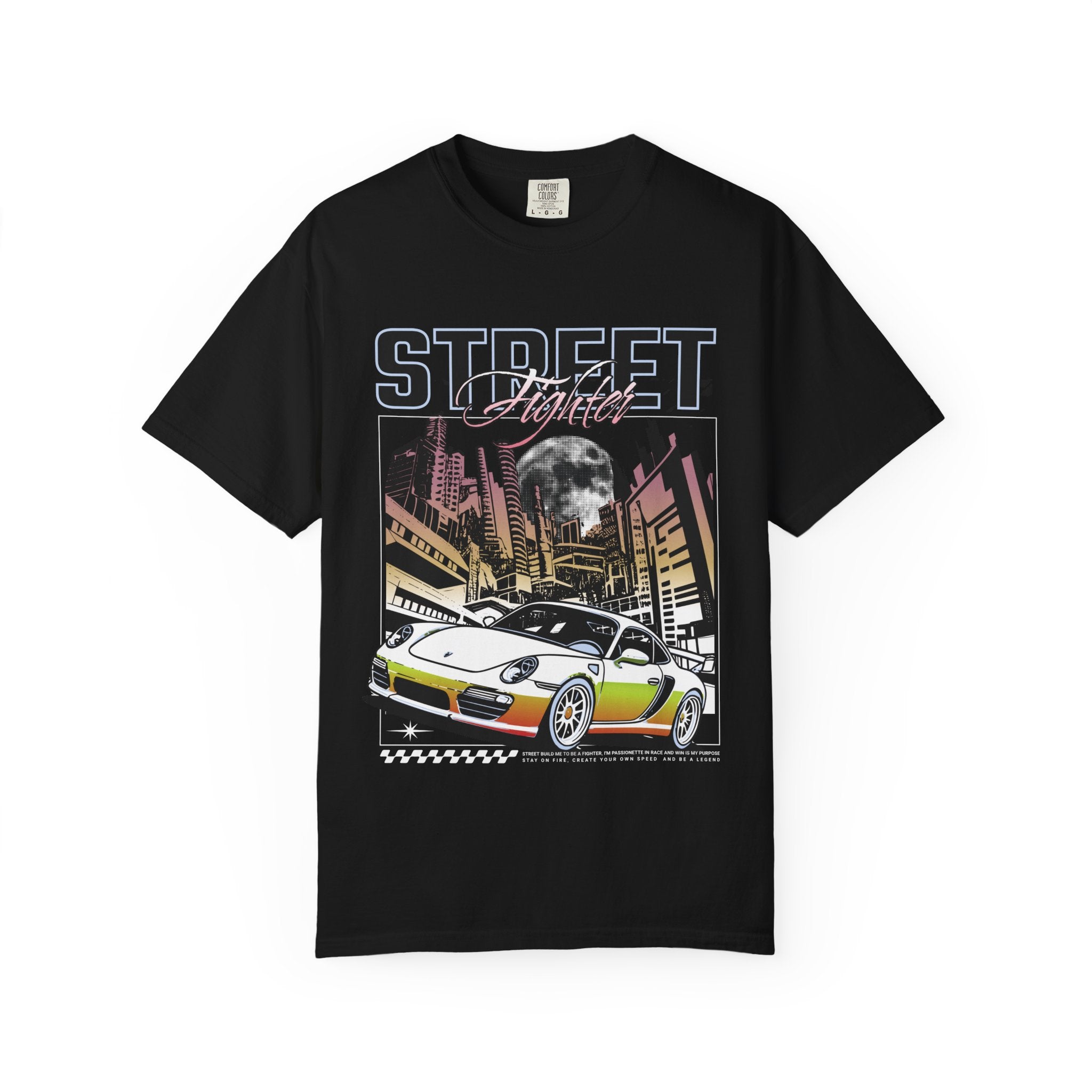 Мъжка овърсайз тениска Midnight Racer – streetwear  | Brave88