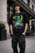 Мъжка овърсайз тениска Attitude – streetwear  | Brave88