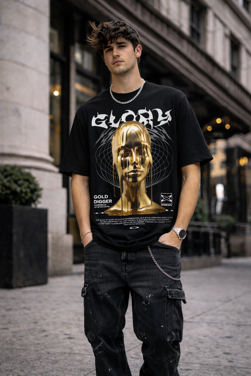 Мъжка овърсайз тениска Glory  – streetwear  | Brave88