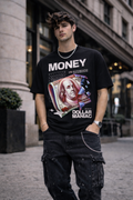 Мъжка овърсайз тениска Dollar Vision  – streetwear  | Brave88