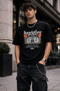 Мъжка овърсайз тениска Hustle Vision  – streetwear  | Brave88