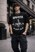 Мъжка овърсайз тениска Spartan Strengt – streetwear  | Brave88