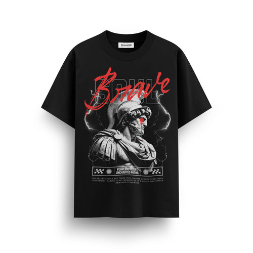 Мъжка овърсайз тениска Brave Spirit– streetwear  | Brave88