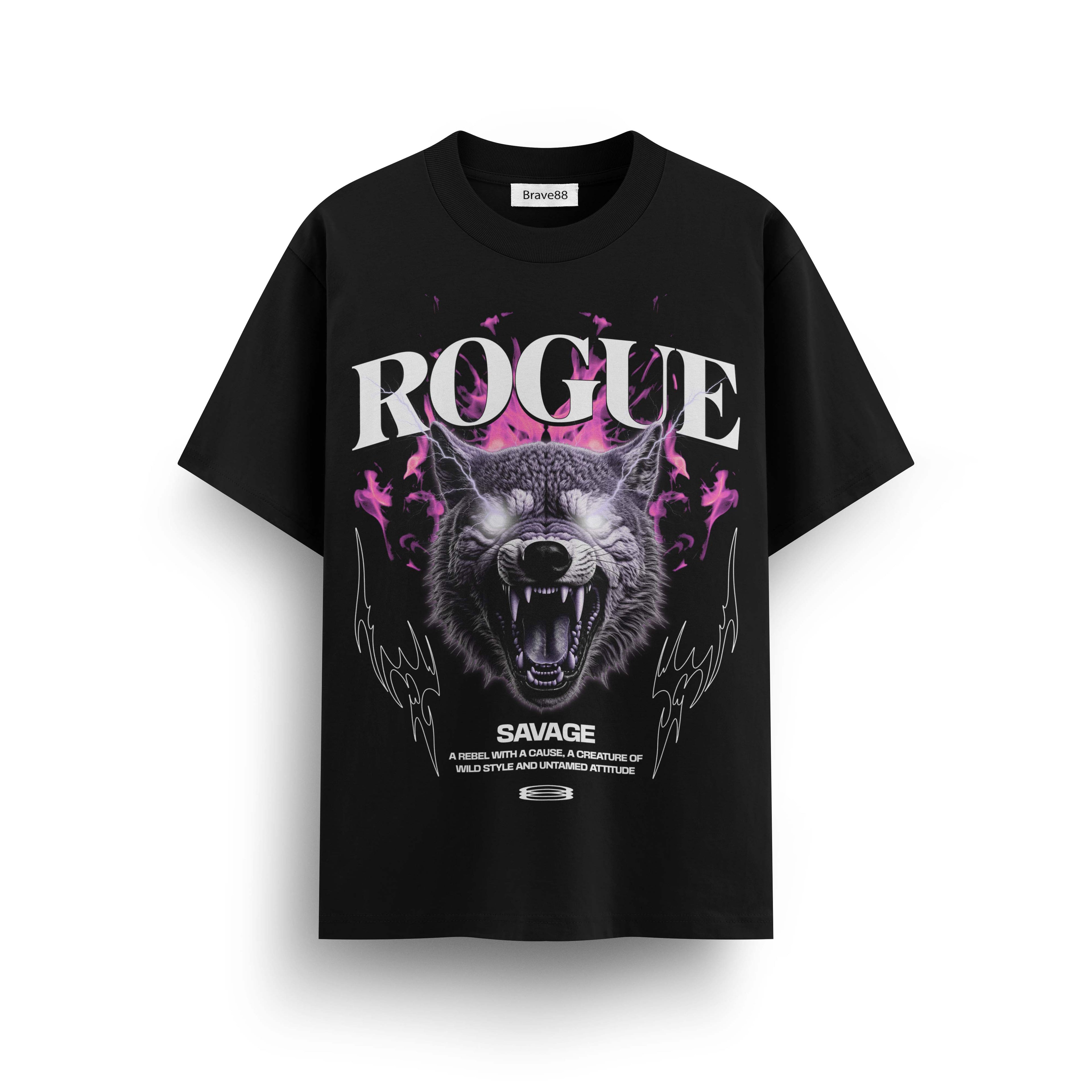 Мъжка овърсайз тениска Wolf Spirit– streetwear  | Brave88