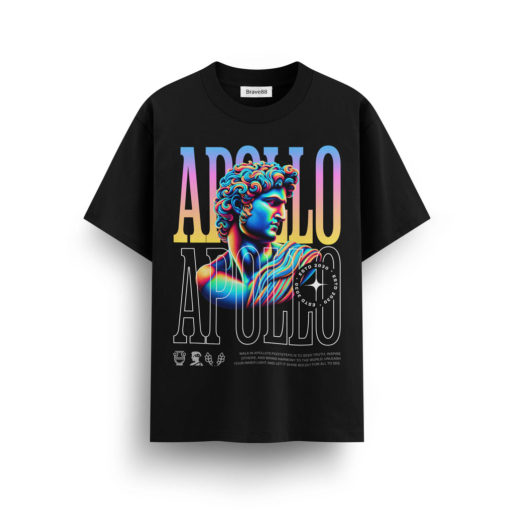 Мъжка овърсайз тениска Apollo – streetwear  | Brave88