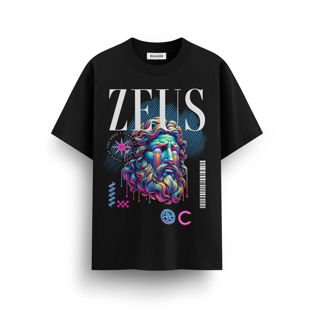 Мъжка овърсайз тениска ZEUS – Vision – streetwear  | Brave88
