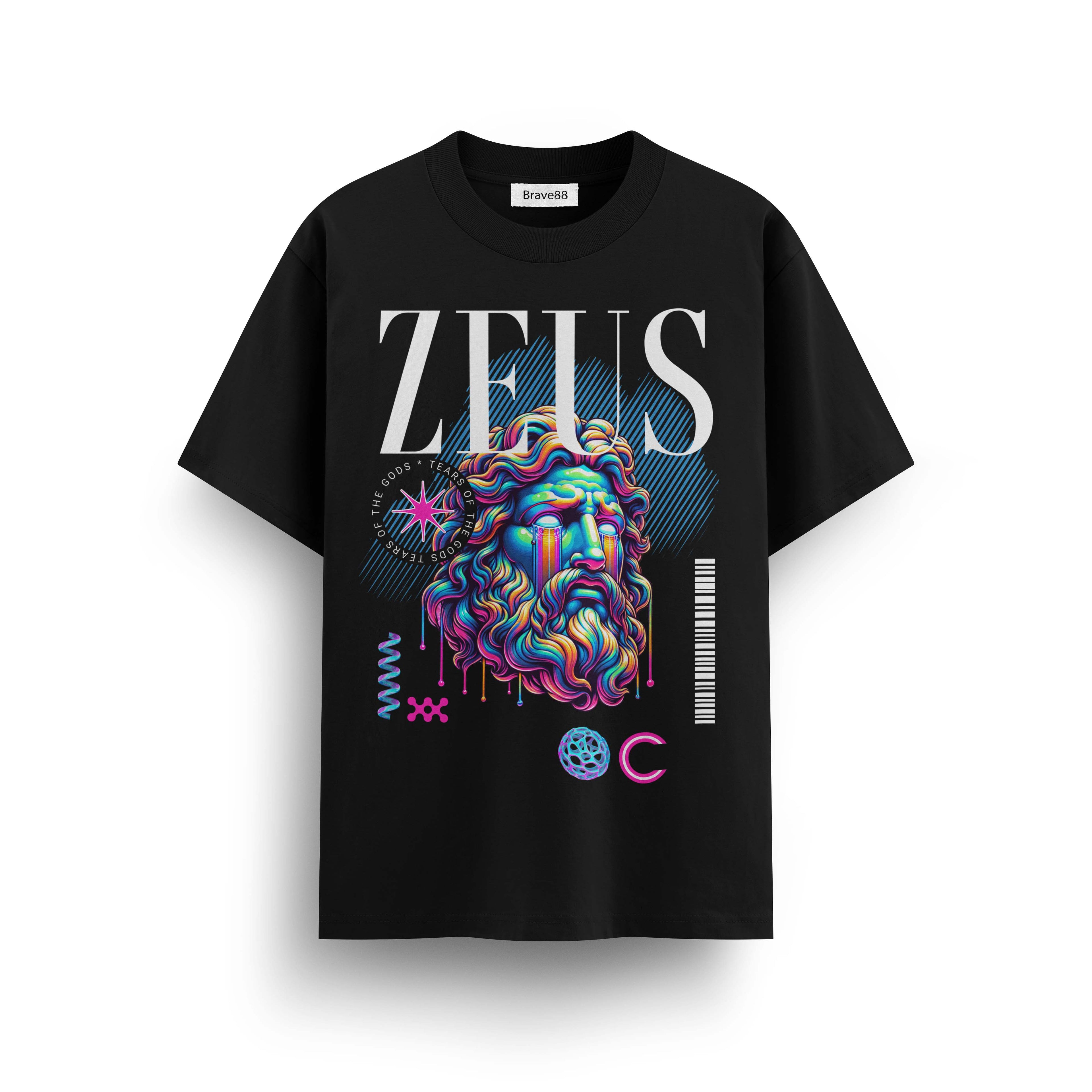 Мъжка овърсайз тениска ZEUS – Vision – streetwear  | Brave88