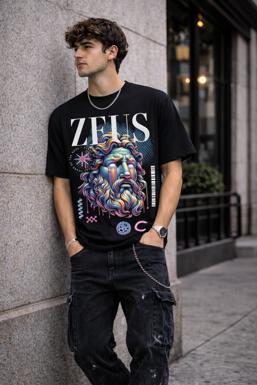 Мъжка овърсайз тениска ZEUS – Vision – streetwear  | Brave88
