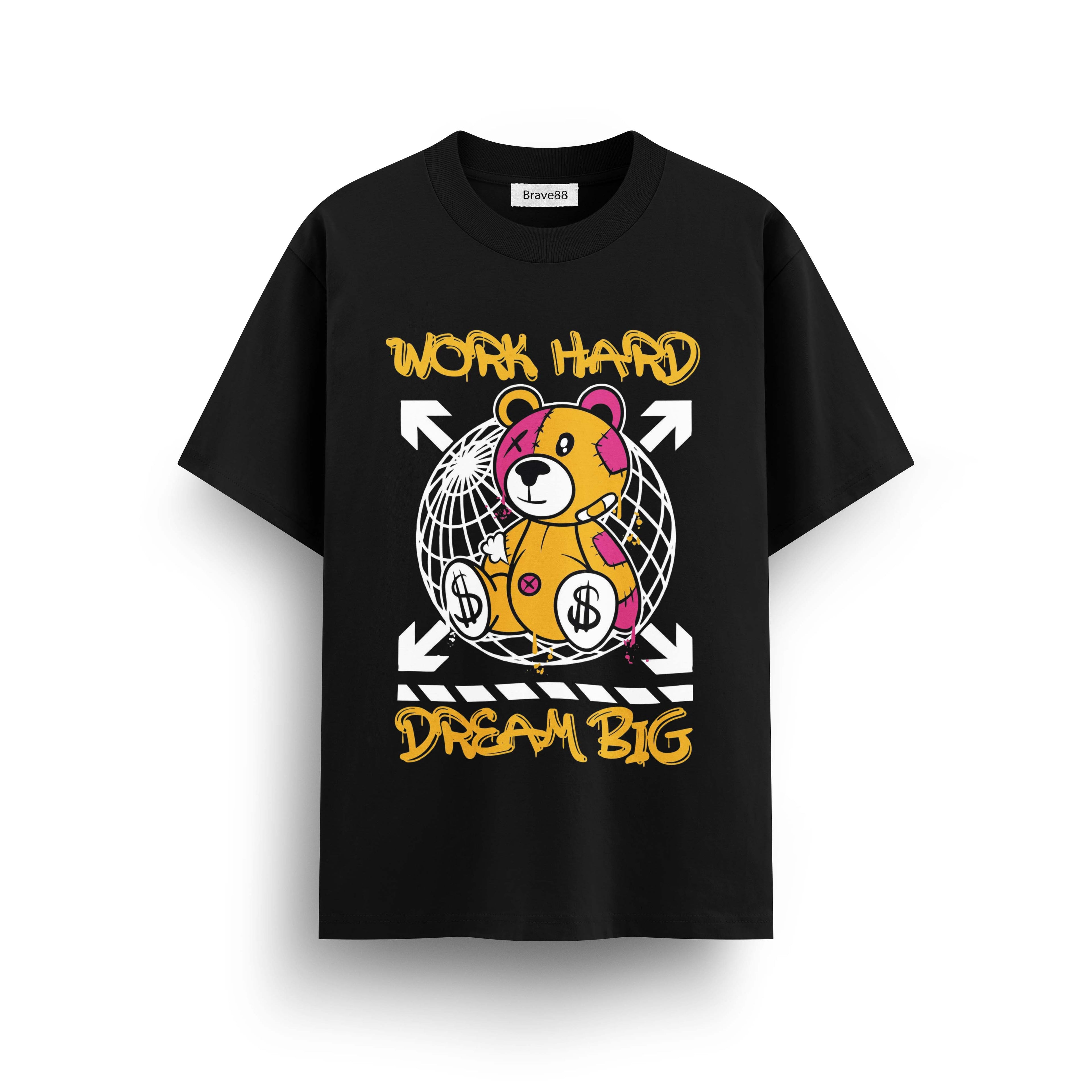 Мъжка овърсайз тениска Dream Big – streetwear  | Brave88