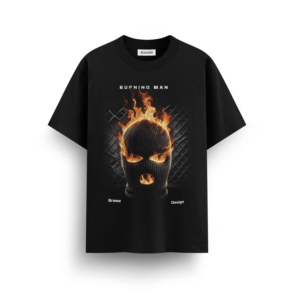 Мъжка овърсайз тениска Fire Within – streetwear  | Brave88