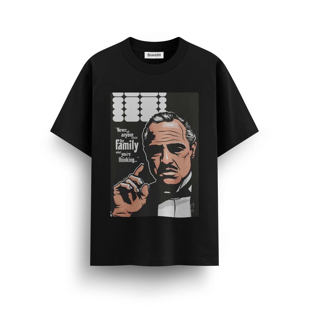 Мъжка овърсайз тениска BRAVE – Godfather Rules streetwear  | Brave88