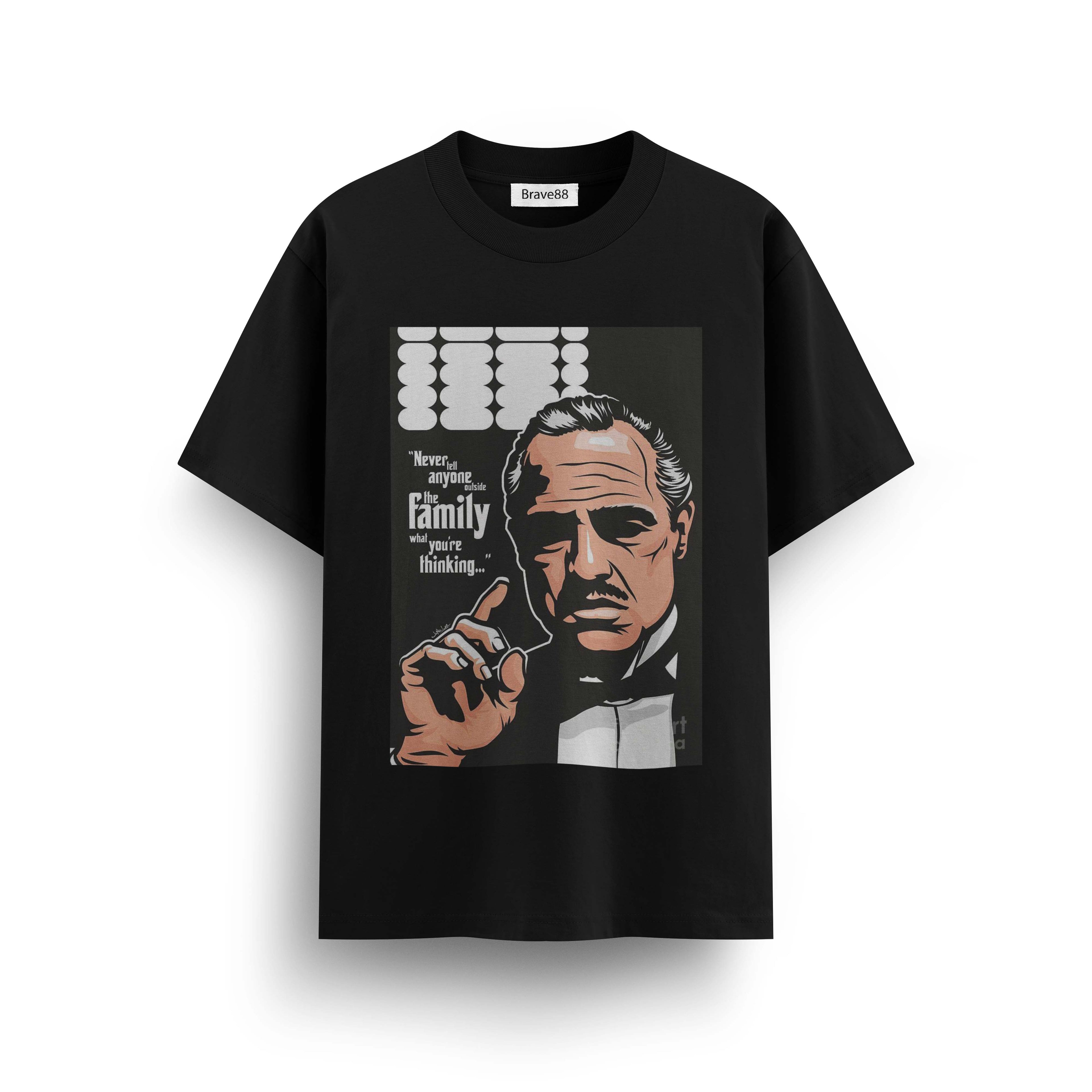 Мъжка овърсайз тениска BRAVE – Godfather Rules streetwear  | Brave88