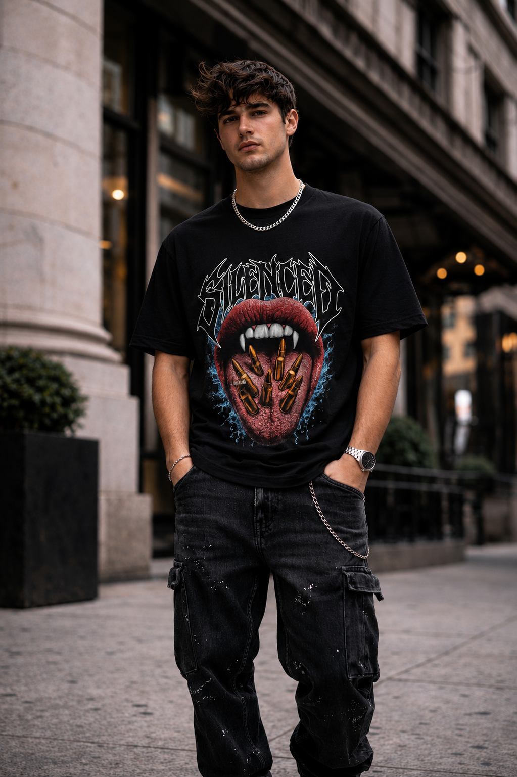 Мъжка овърсайз тениска Metal Vibe – streetwear  | Brave88