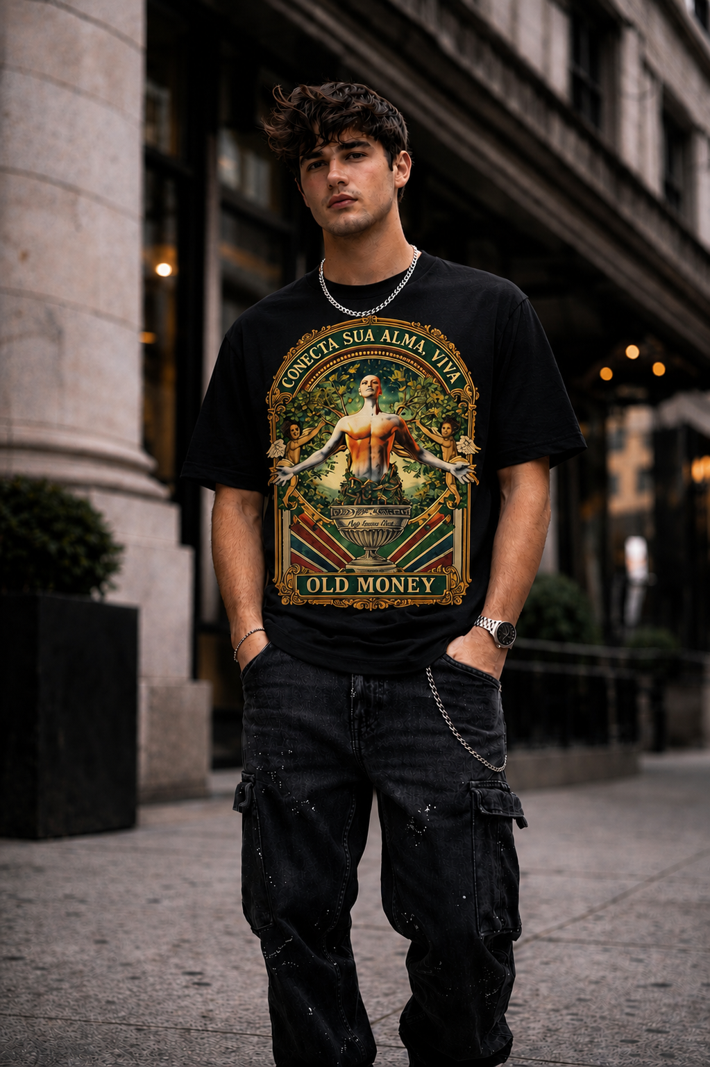 Мъжка овърсайз тениска Renaissance Vision  – streetwear  | Brave88