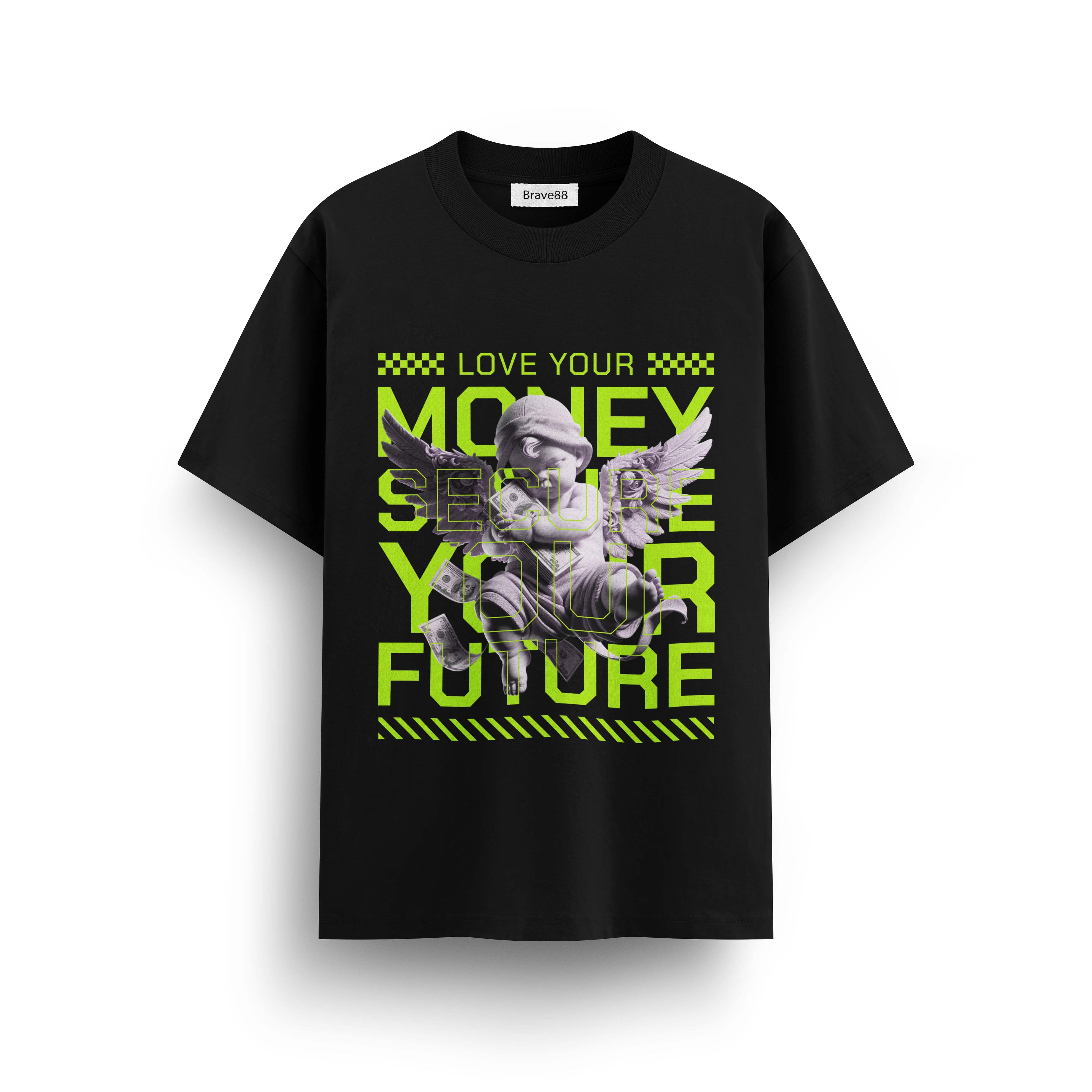Мъжка овърсайз тениска Money Future | Brave88